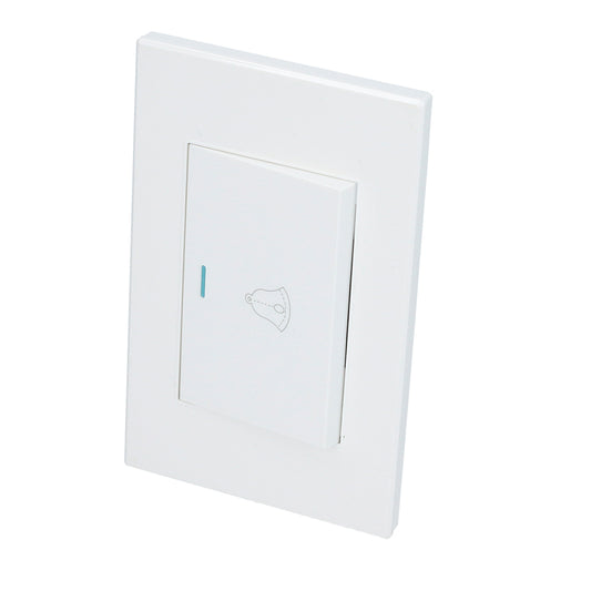 Placa para timbre 1/1, línea Premium, color blanco Surtek