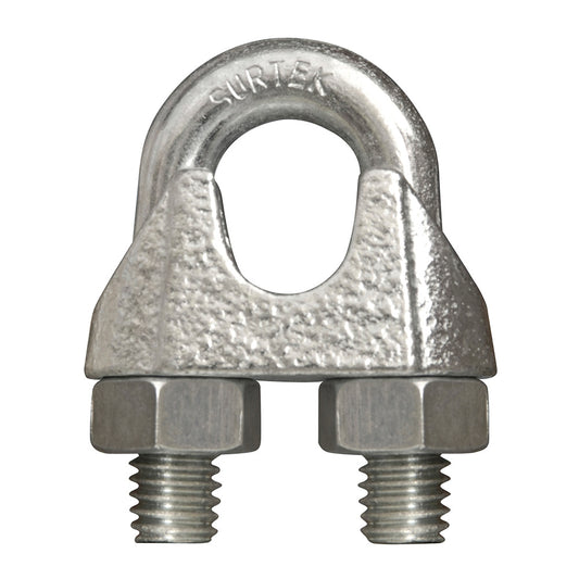 Perro de hierro maleable para cable de acero tipo alemán 1/8" Surtek