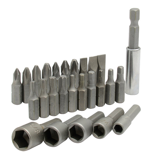 Juego combinado de puntas hexágono de 1/4" con adaptador magnético, 26 piezas en blíster Surtek