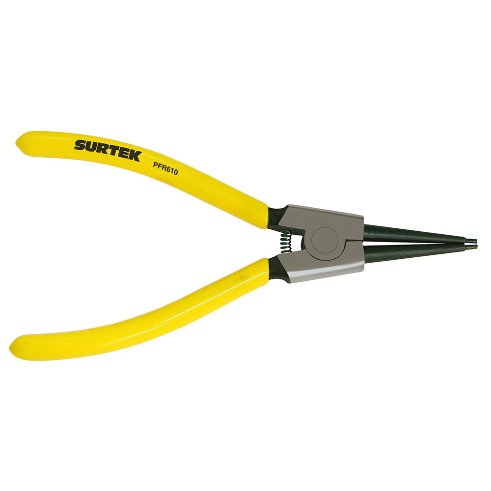 Pinza para anillos de retención fijas externo 1.8 mm ángulo de 0° doble mango de vinil Surtek