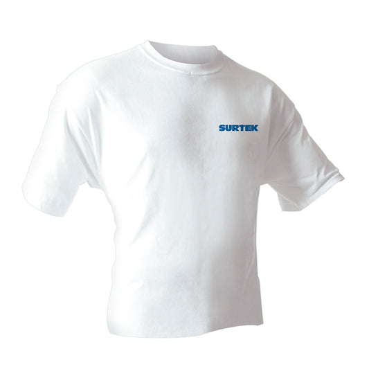 Playera cuello redondo color blanco talla L Surtek