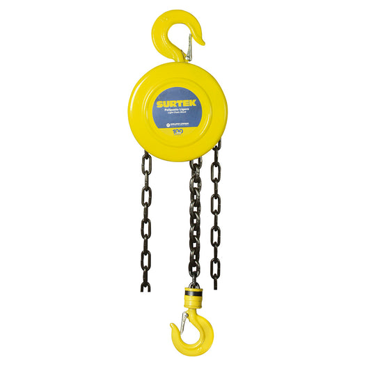 Polipasto manual 2 ramales, 2 ton, cadena 2.5 m Surtek