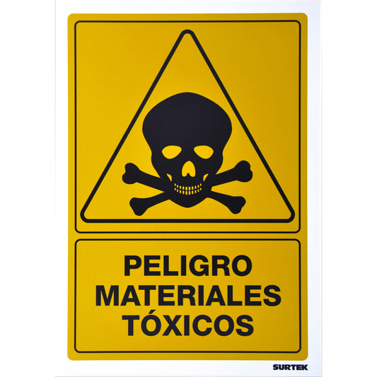 Señal "Peligro materiales tóxicos" Surtek