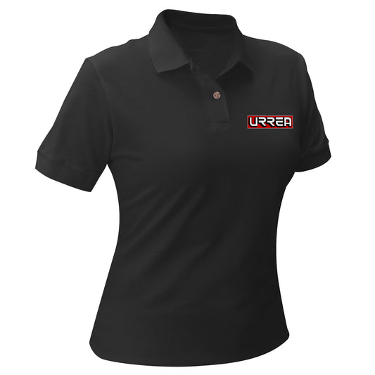 Playera tipo polo para dama color negro talla M Urrea