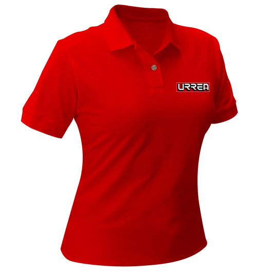 Playera tipo polo para dama color rojo talla M Urrea