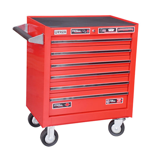 Gabinete móvil 6 gavetas color rojo serie X 27" Urrea