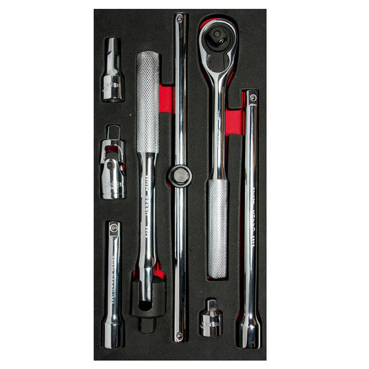 Juego de accesorios cuadro 1/2" 8 piezas, CH109-C Urrea